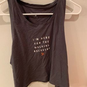Gray Orangetheory crop top in XL